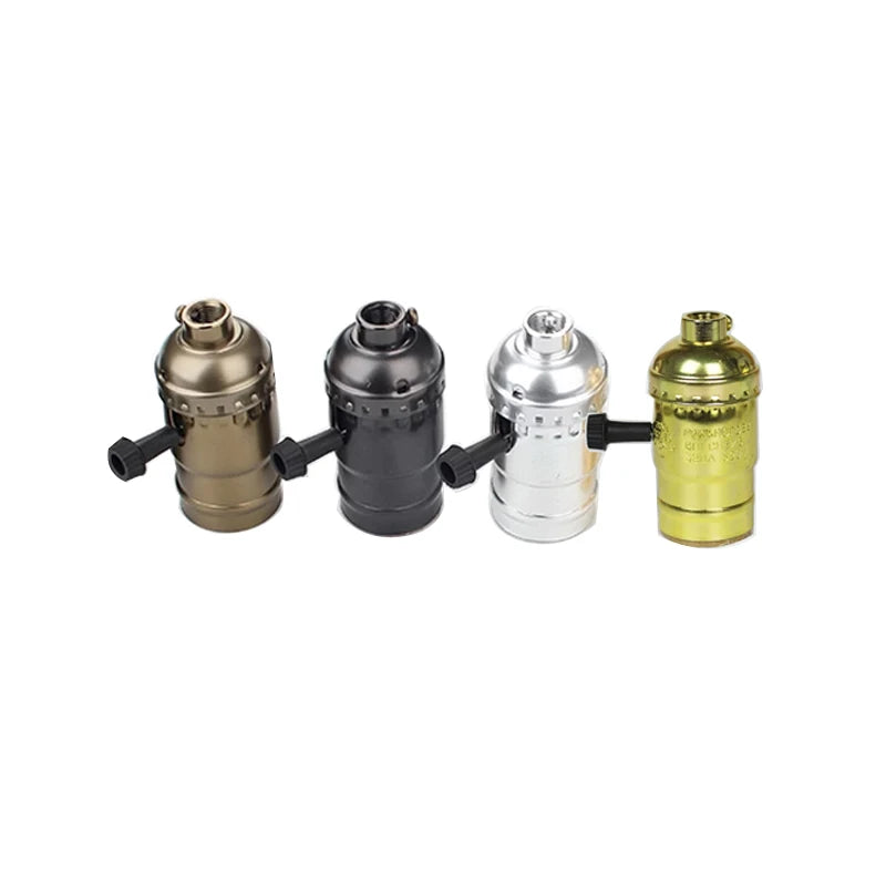 Lamp Holder Vintage Edison bulb E26 E27 Base Screw Bulb base Aluminum Light 110V 220V Socket Industrial Retro Pendant Lampholder