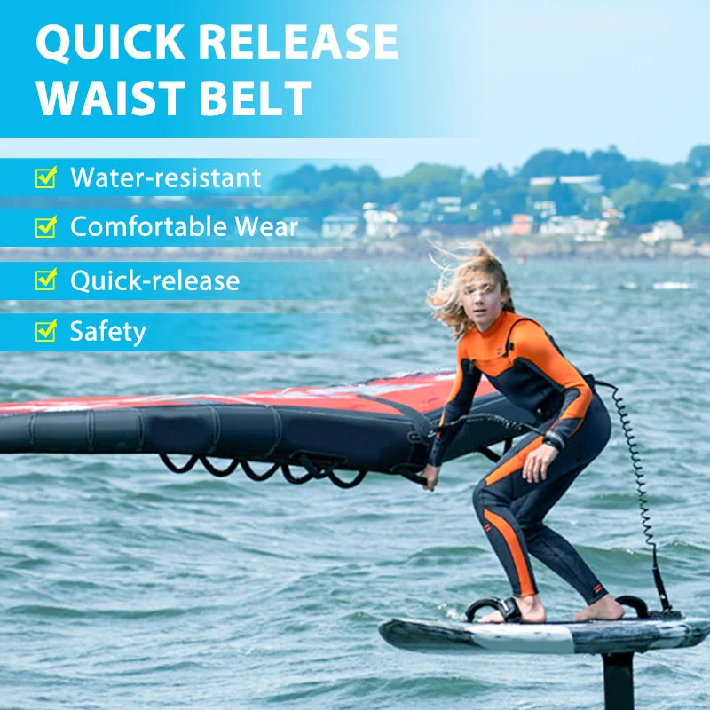 SUP Board Hydrofoil Rope Release Waist Leash Surfboard Leash Adjustable Quick Release Waist Rope For Surfboard Accessory