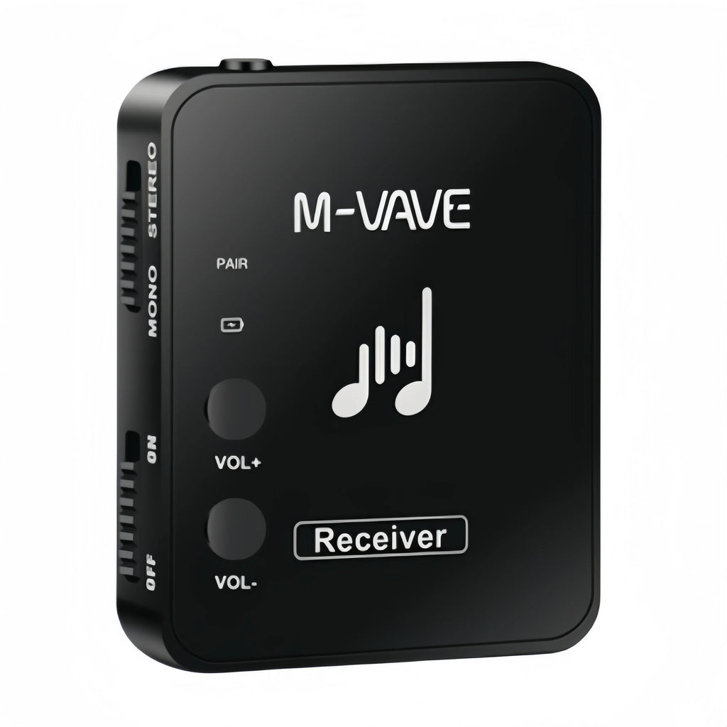 M-VAVE WP-10 2.4G Wireless In-Ear Monitor IEM System,Rechargeable Transmitter & Receiver with Volume Control/for Studio/Live