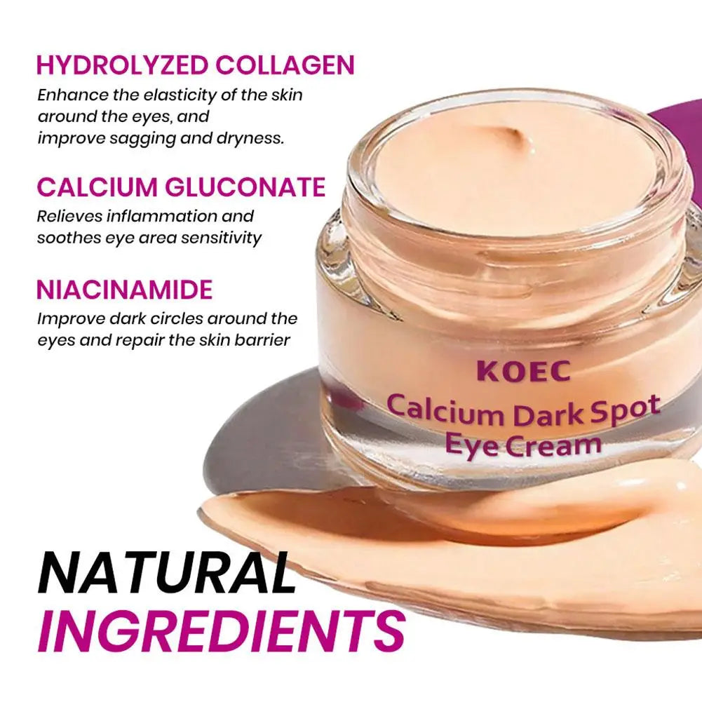 Calcium Collagen Smooth Eye Cream Niacinamide Firming Lightweight Skin Care Nourish Eye Cream Refreshing Fades Dark Circles 15ml