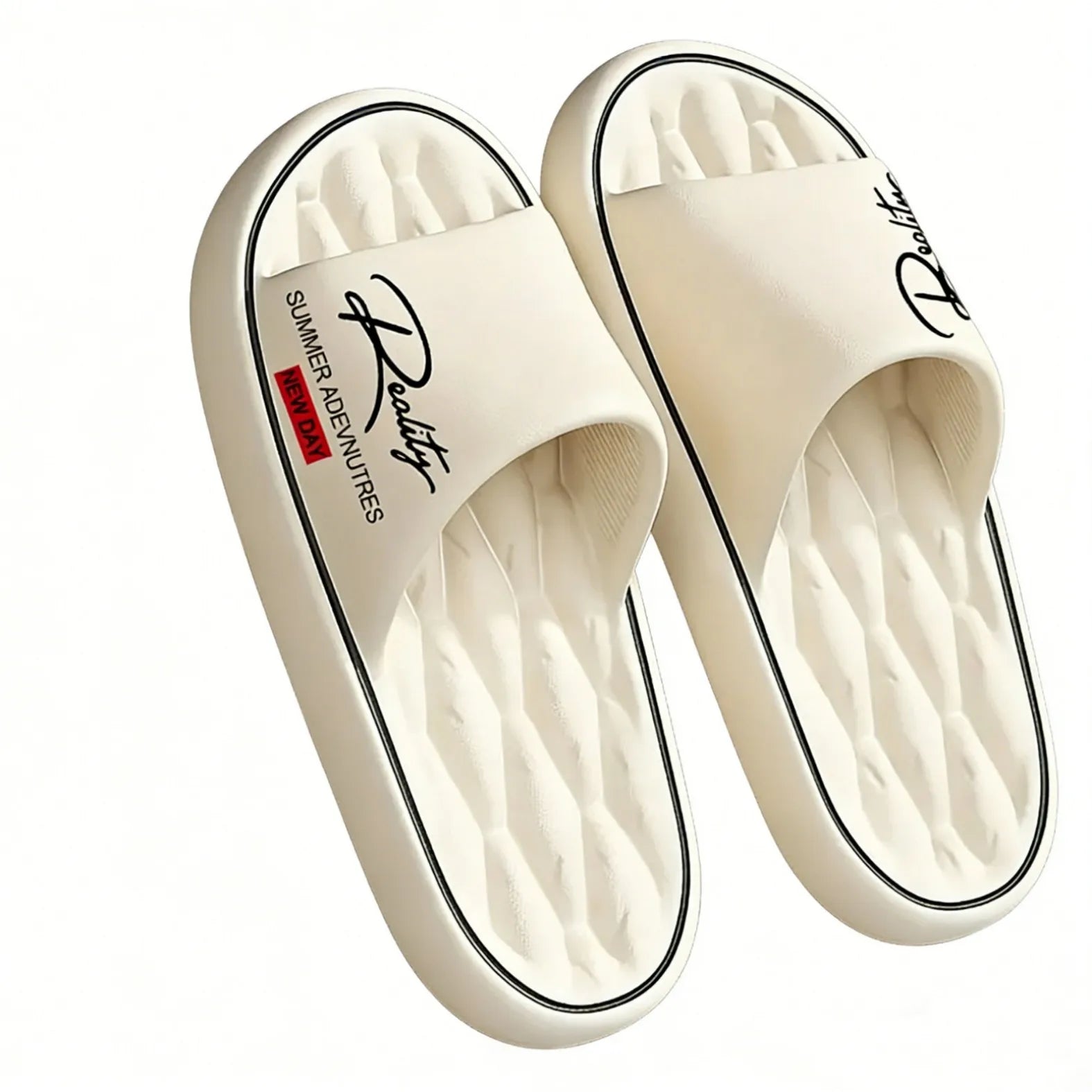 Summer New EVA Anti-Slip Bath Slippers Women Indoor Home Shoes Couple Massage Waterproof Odor-Resistant Thick Bottom Slippers