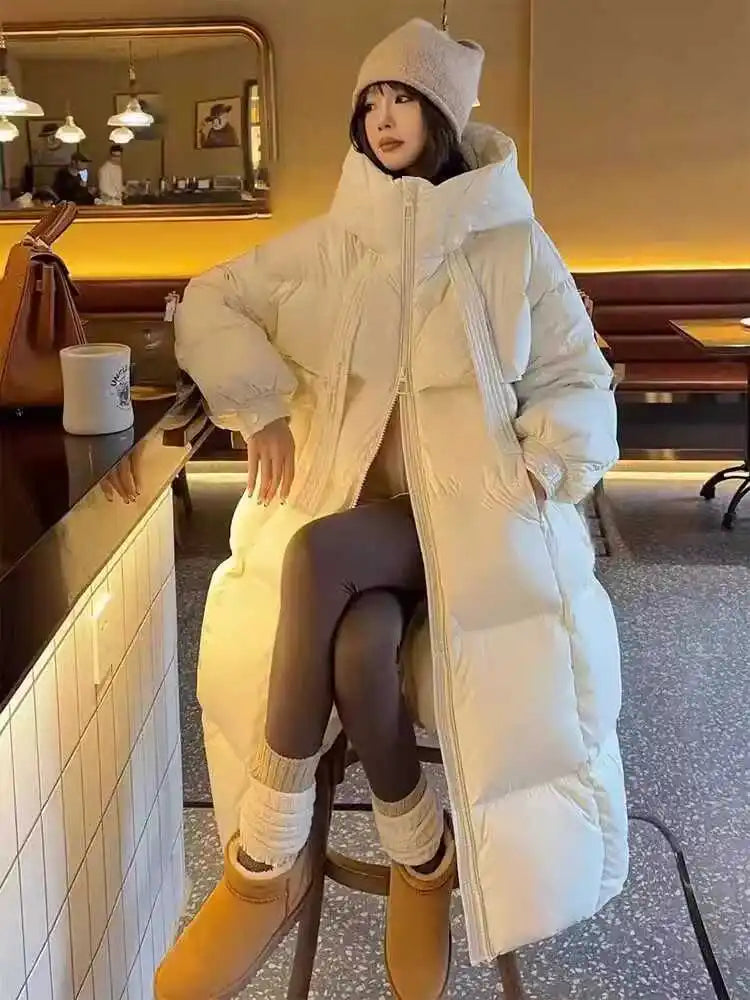 Women's Winter Down Jacket Parkas Brand Luxury Woman Clothes Warm Thick Loose Winter Coats Long Padding Padded Jacket HWY290