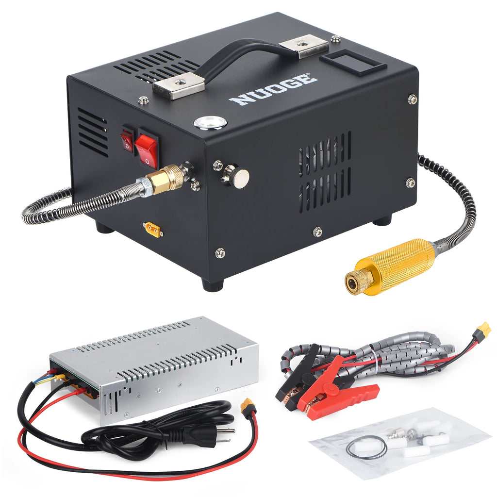 NUOGE  110V/220V Power PCP Air Compressor 4500Psi 30Mbar  Pump Oil/Water-Free High Pressure Apply To  Diving Bottle