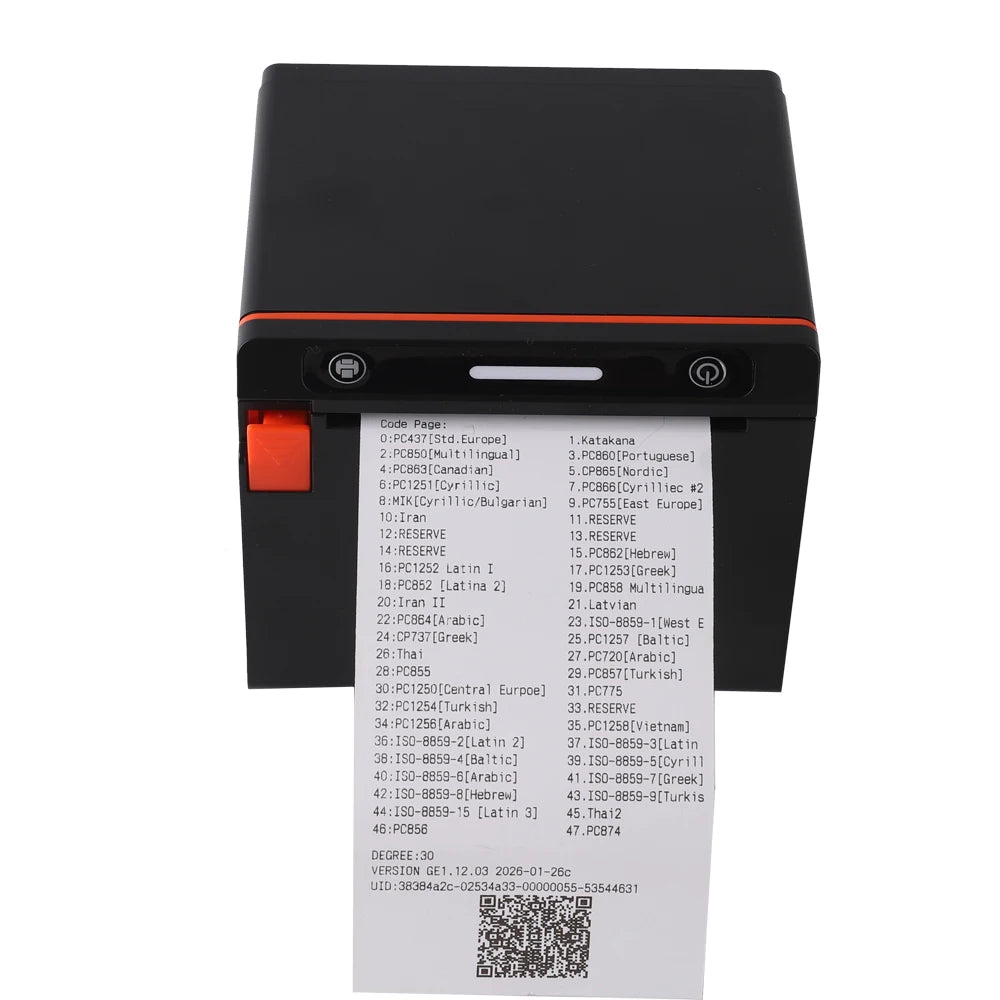 80mm Thermal Receipt USB LAN Ethernet POS Printer Support 58MM Paper for Restaurant