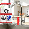 Stainless Steel Kitchen Faucet 360° Rotation Single Cold/Hot Cold Mixer Tap for Sink