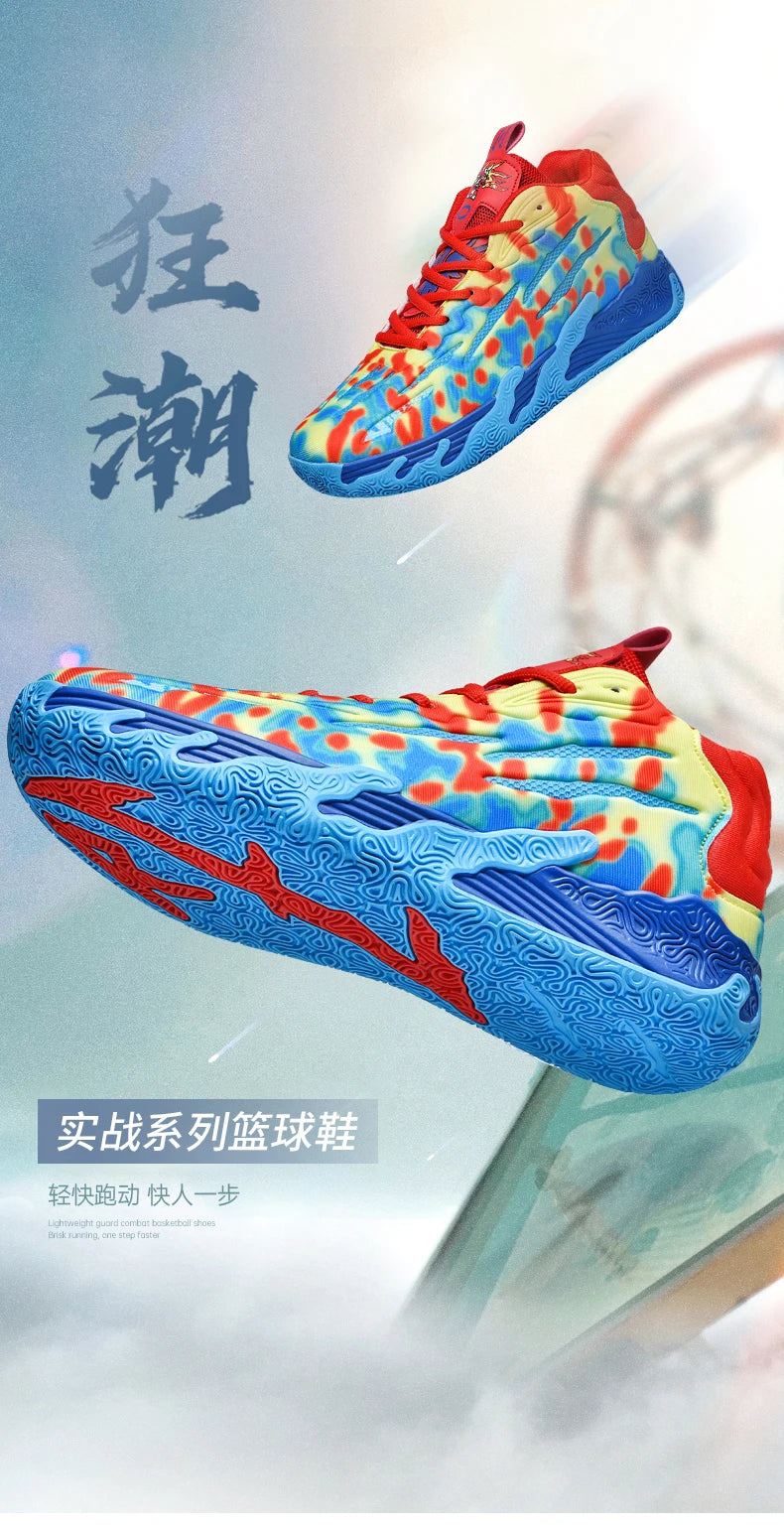 Men Basketball Shoes Field Training High-top Comfortable Non-slip Sports Footwear Luxury Lace-up Flat Sneaker for Men Traf Homme