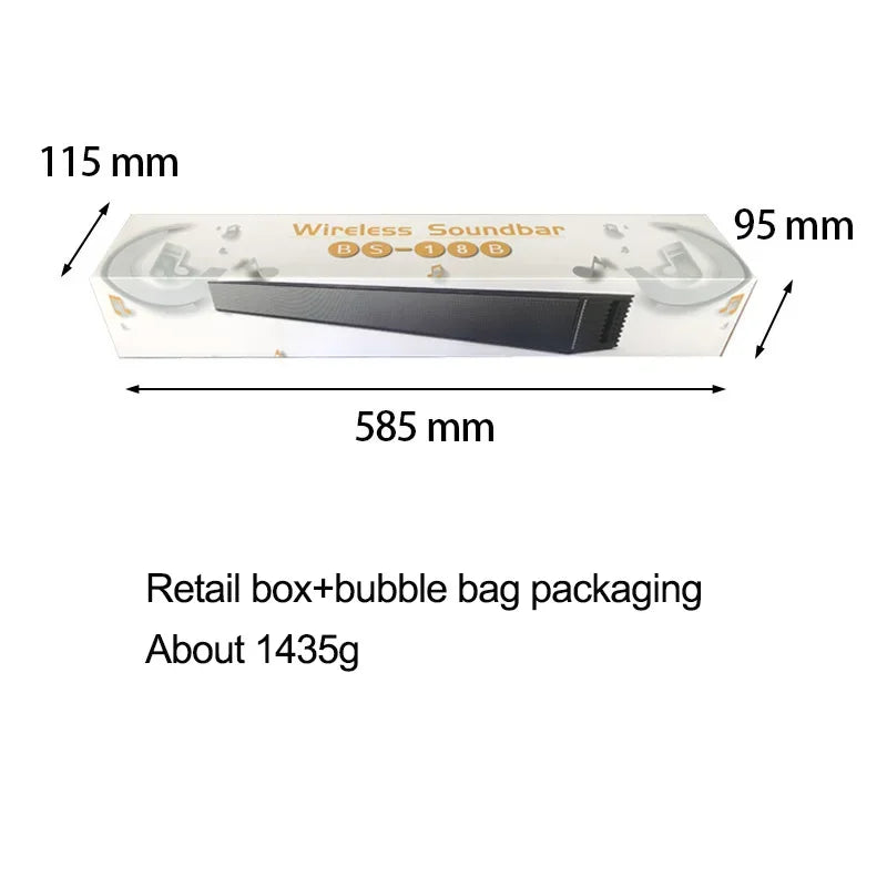 40W Soundbar for TV with Subwoofer Home Theater Multi Function Speaker Optical HDMI Coaxial AUX Wall Mounted Bluetooth Sound bar