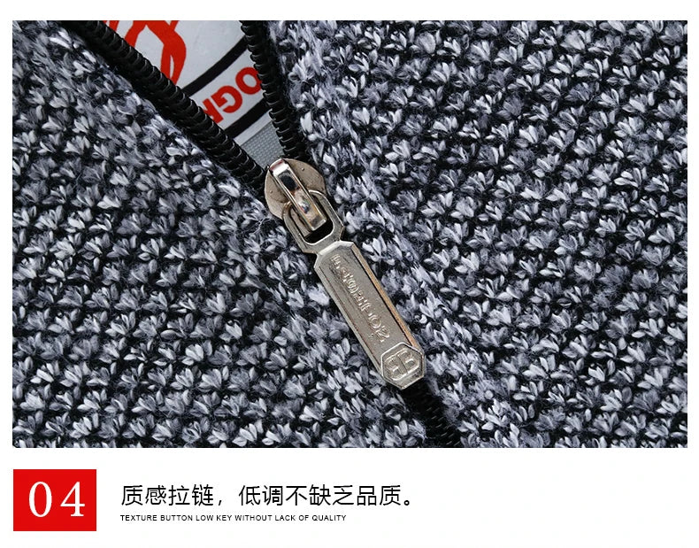 Autumn and Winter men's wool jacket new jacket plush thickened classic vintage cardigan Hoodie casual loose tops