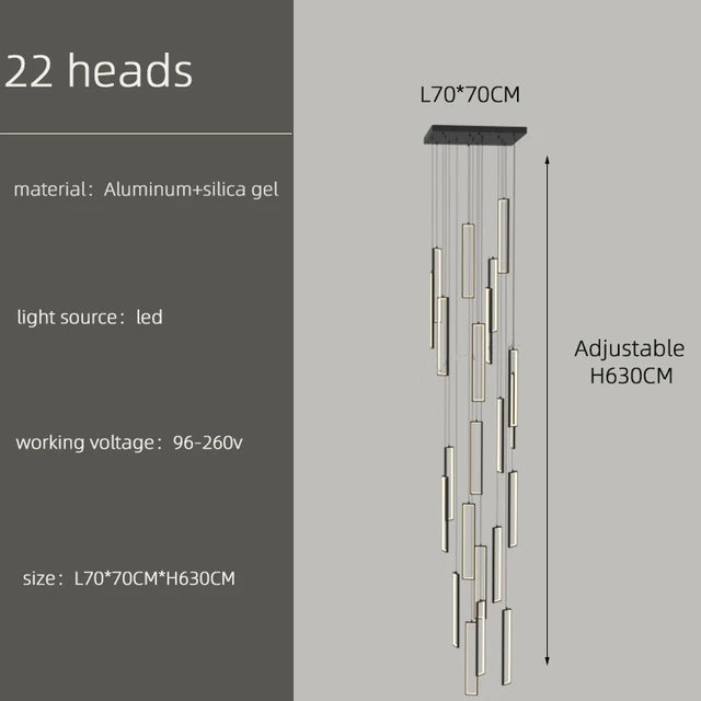 Stairs Lighting Led Ceiling Light Pendant Lamp For Dining Room Living Room Chandelier Modern Pendant Hanging Lamps For Ceiling