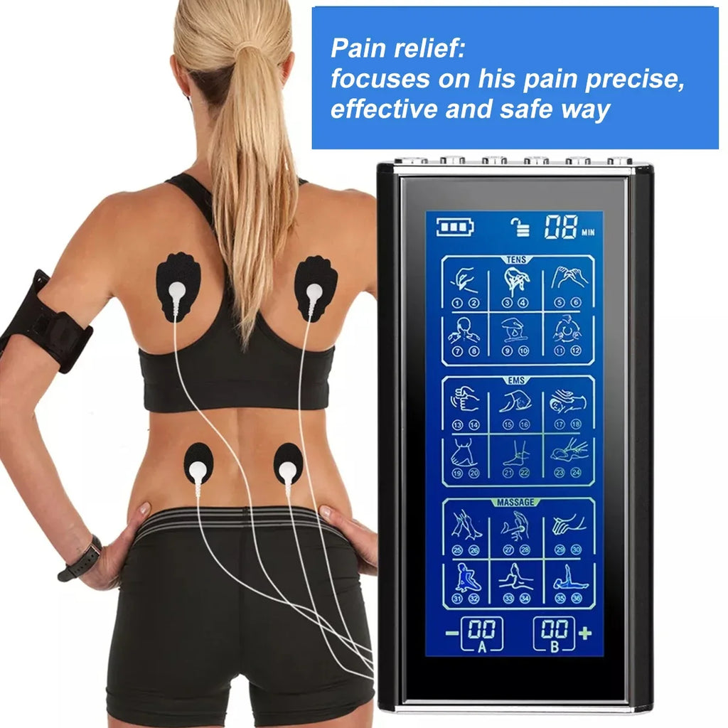 Professional Electric Body Massager 36 Modes Tens Unit EMS Muscle Electrostimulator Neck Back Foot Hand Leg Relax Pain Relief