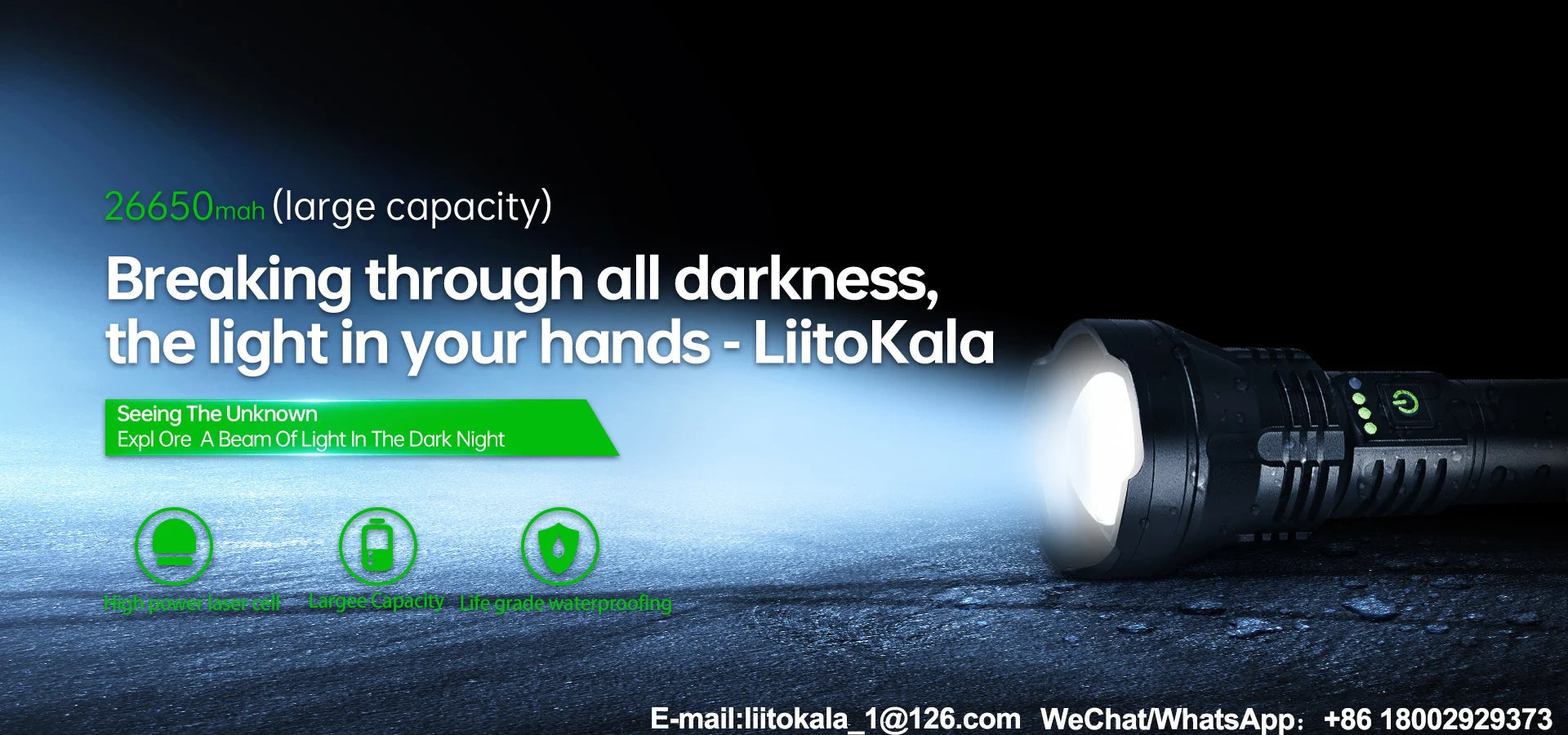 LiitoKala LF-818 Camping lights+18650 2000mAh Battery