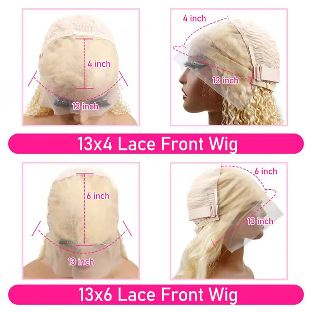 200 Density 613 Blonde Straight Human Hair Wigs Preplucked Prebleached 46 Inch 13x4 13x6 Blonde HD Transparent Lace Frontal Wigs