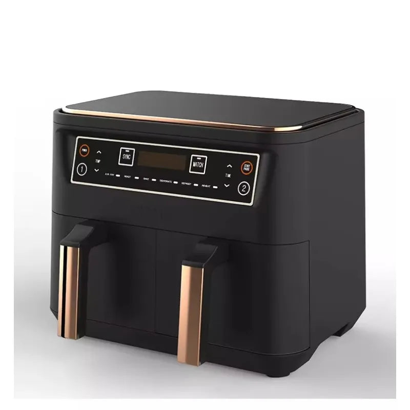 Intelligent Stainless Steel Digital Touch Display Double Basket Air Fryer