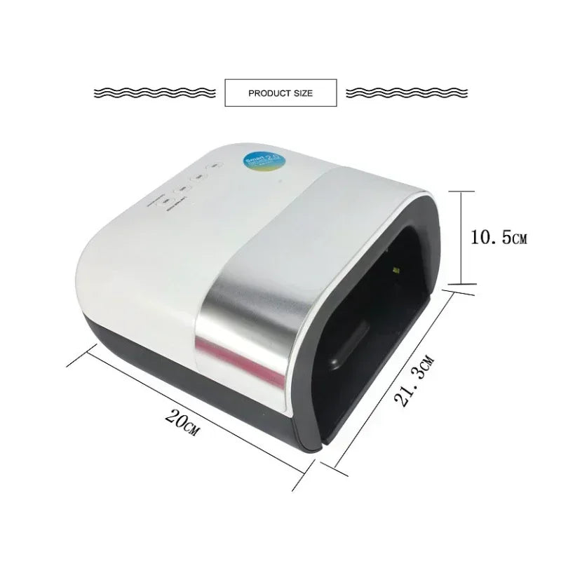UV LED Cordless Manicure Lamp, UV Lamp for Gel Nail 4 Smart Timer and Sensor Wireless Manicures with Settings
