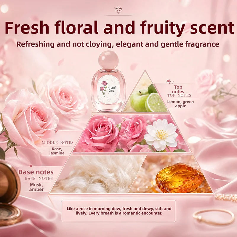 Fresh Rose Fragrance Eau De Toilette Long Lasting Romantic Scent Perfume Elegant Floral Aroma Women Gentle Fragrance Perfume