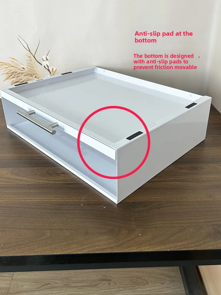 Pull-Out Kitchen Organizer Drawer Microwave Shelf with Extendable Board Countertop Oven Storage Rack Space-Saving Prep Station
