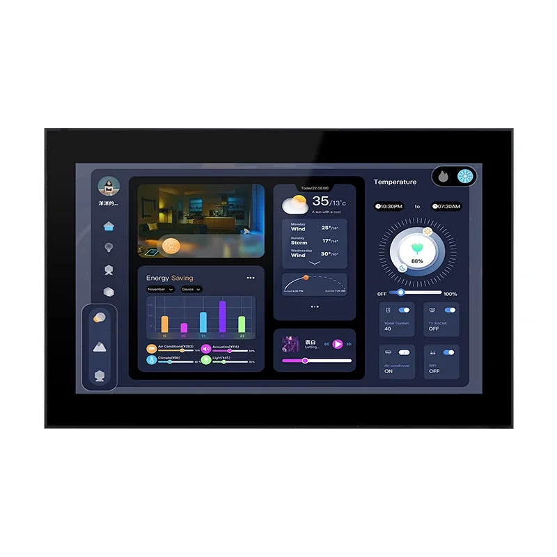 2025 Bigger Size 14 Inch Aluminum case Home Automation Smart Security in Wall Control Panel Pc
