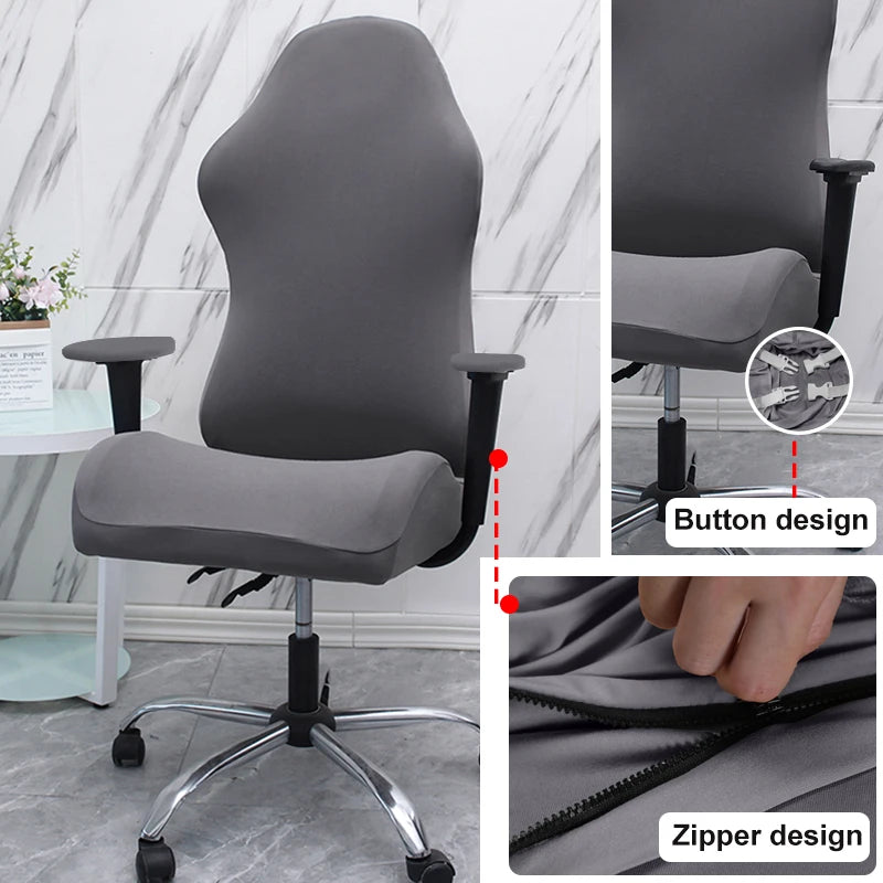 Simple Home Gaming Chair Cover Universal Computer Game Competitive Chair Seat Backrest Armrest Elastic Swivel Chair Covers Home