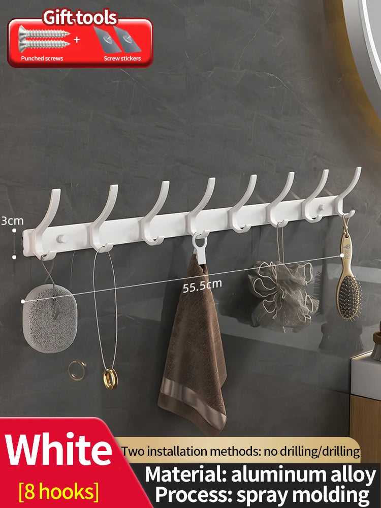 No Drill Door Behind Hook Storage Wall Hanging Clothes Hanger Coat Hook Punch-Free Hanger Bedroom Organizer Storage Kitchen Acce