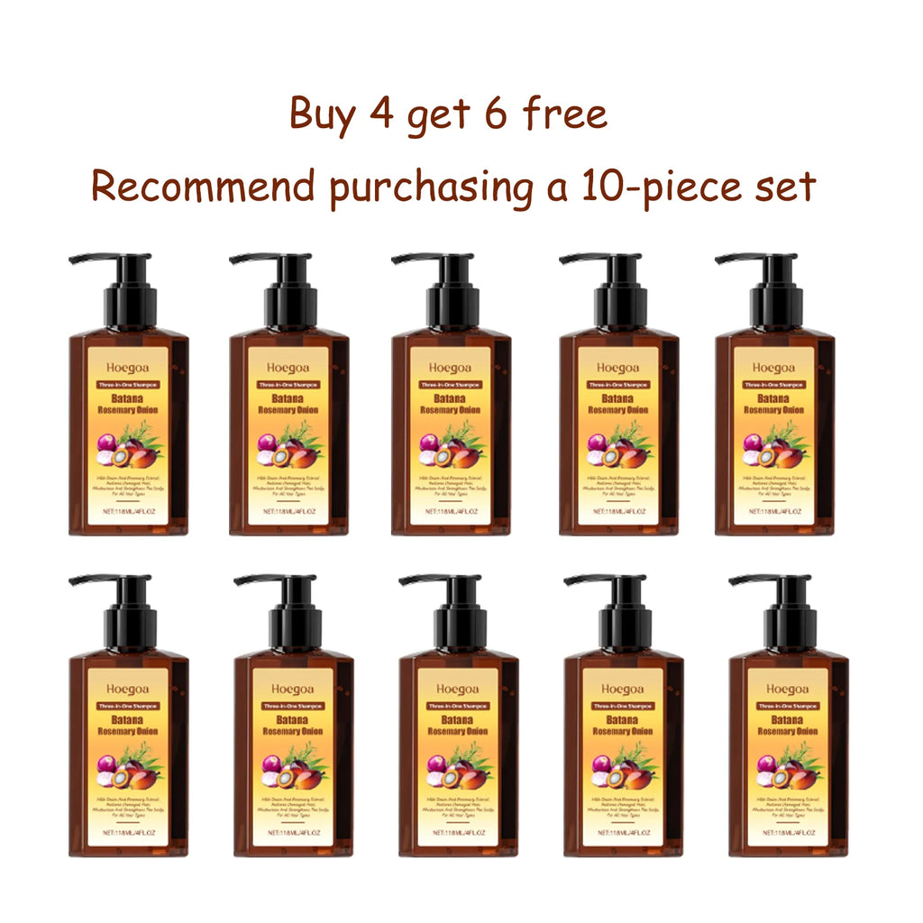 3 In 1 Batana Rosemary Onion Shampoo Deep Cleansing Remove Dandruff Soothe Scalp Anti Hair Loss Deep Nourish Hair Care Shampoo