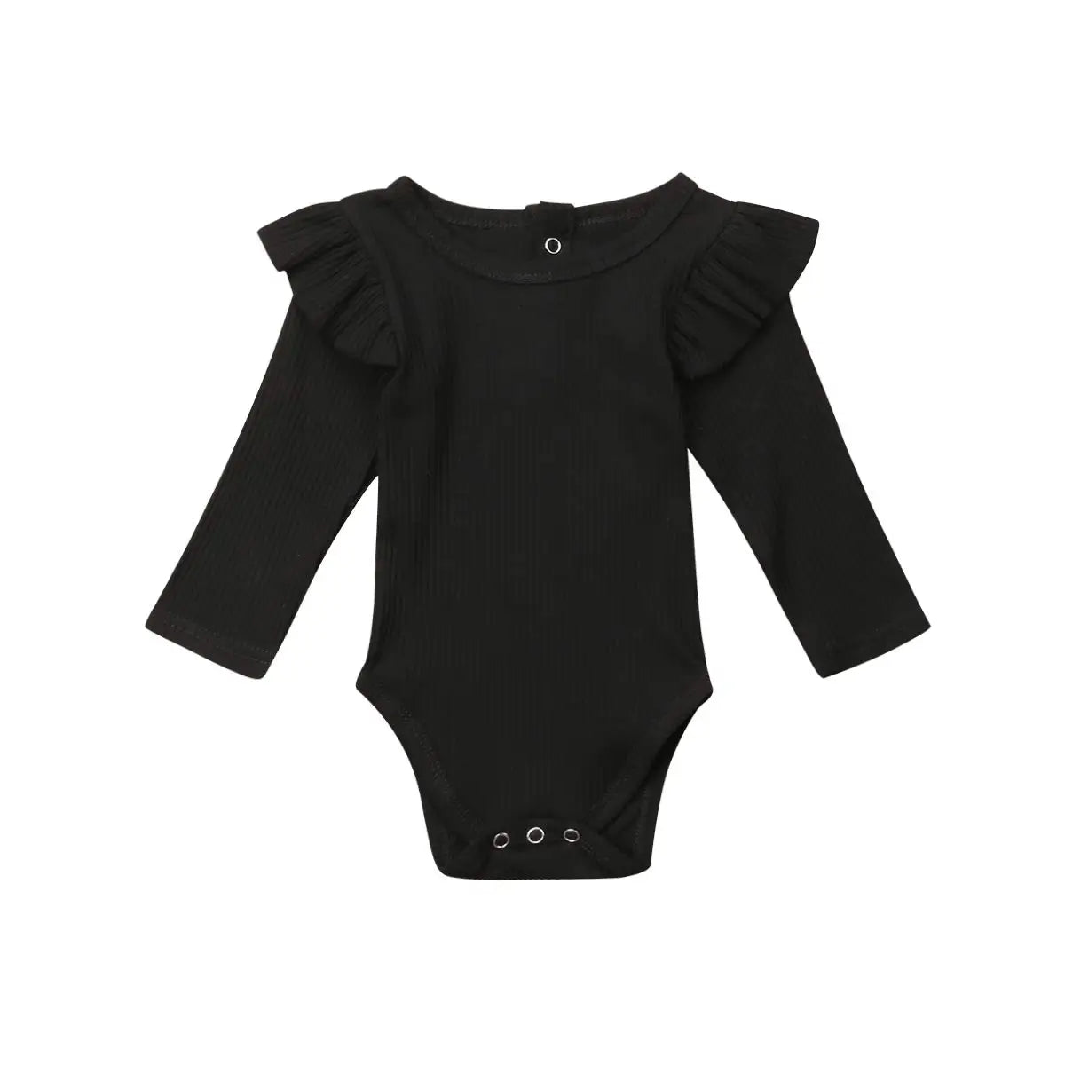 ma&baby 0-24M Spring Fall Newborn Baby Girls Romper Infant Knit Ruffle Jumpsuit Soft Long Sleeve Solid Color  Clothing