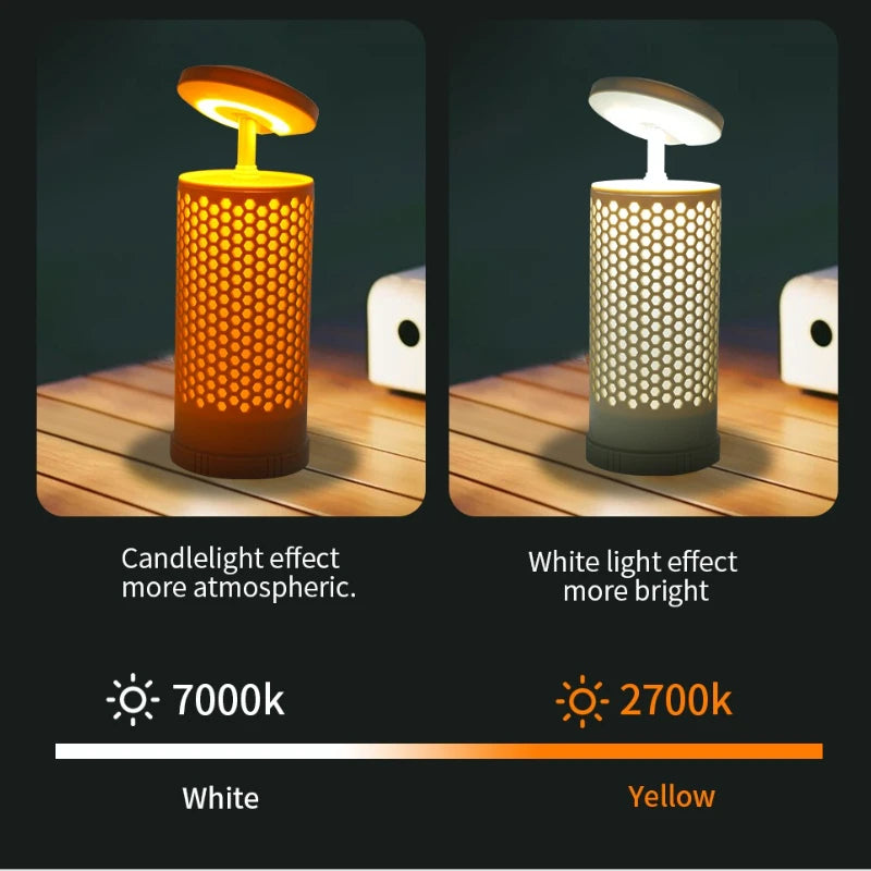 Camping Lights,Rechargeable Telescopic Tent Lights 2000mAh Camping Lanterns,Portable Flashlights For Camping, Hiking, Emergency