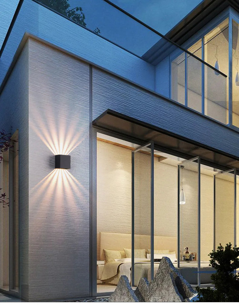 Outdoor Simple LED Wall Lamp Porch Garden Corridor Modern Indoor Wall Sconce Courtyard Landscape Lighting Waterproof IP65