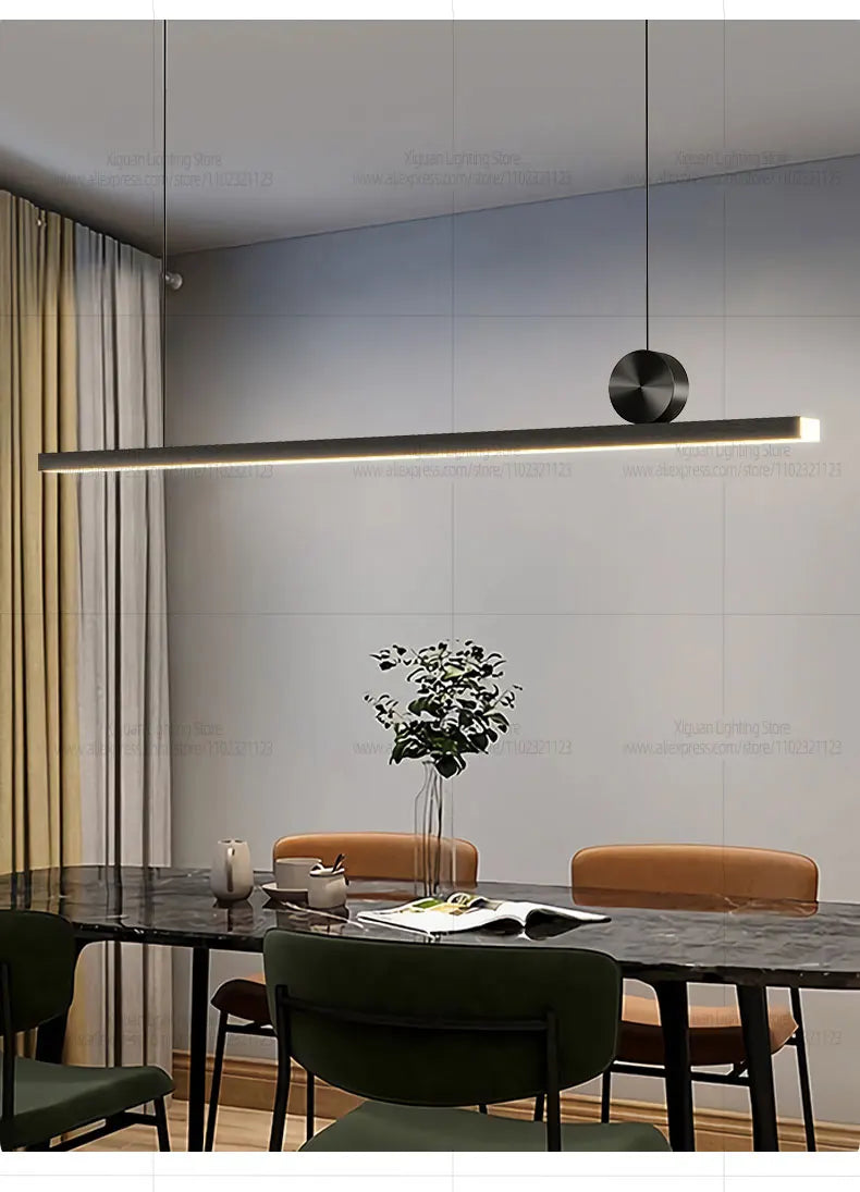 LED Restaurant Chandelier Modern Minimalist Kitchen Ceiling Light Dining Table Pendent Lamp Bar Pendant Light Indoor Lighting