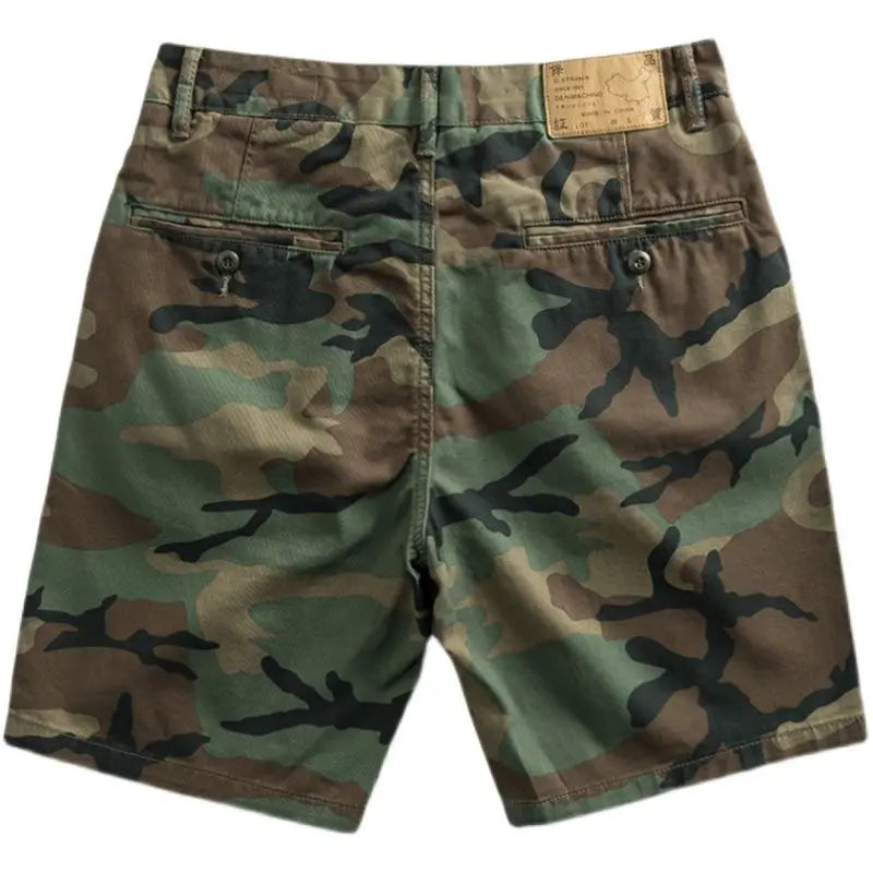 Summer American Style Multi Pocket Camouflage Workwear Shorts Men's Ins Casual Loose Five Quarter Pants Male Clothing