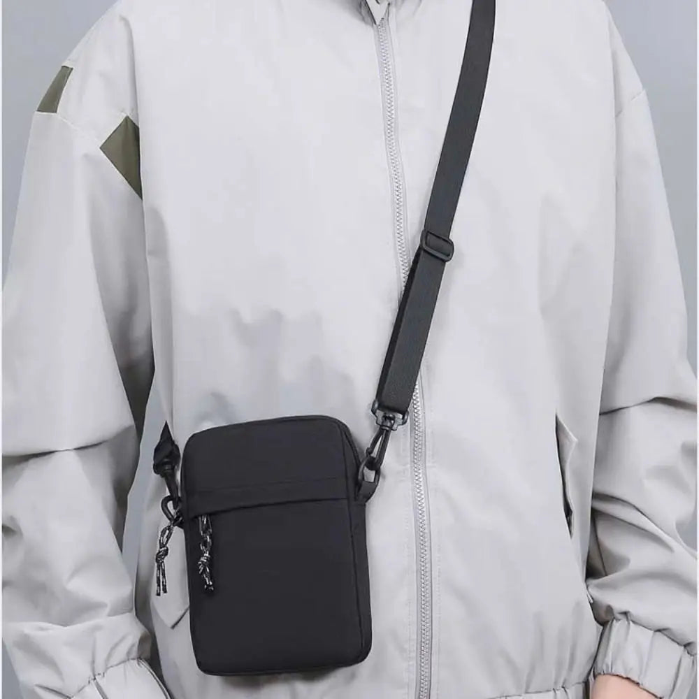 Casual Men Messenger Bag New Nylon Korean Small Handbag Student Phone Bag Solid Color Sports Shoulder Bag Simple Shopper Bags