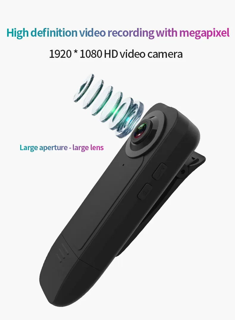 1080P Sport Hiking Mini Camera HD 1080P Pen Cam Night Vision Micro Camcorder Bodycam DV Video Recorder Home Office Security