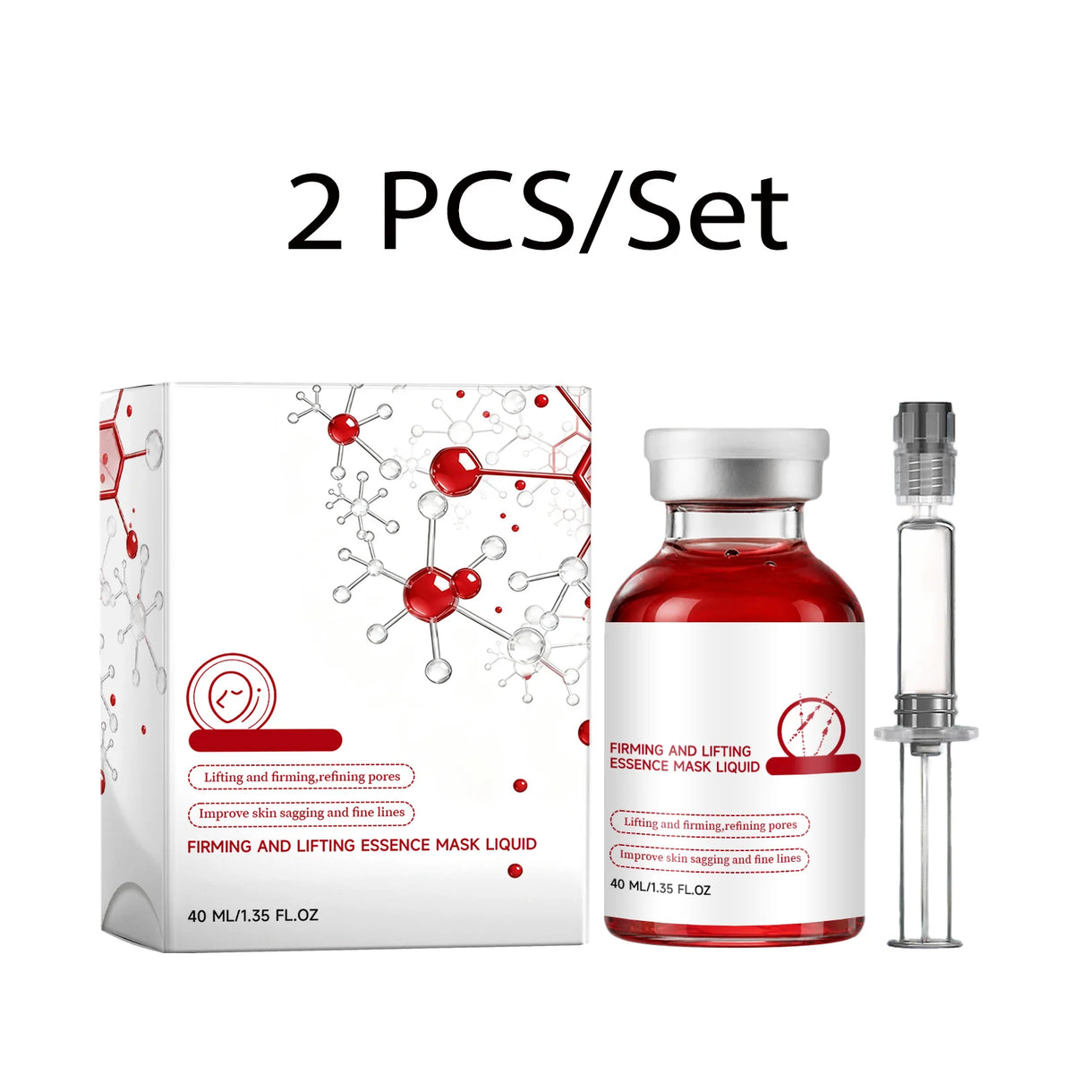 Firming Facial Essence 40ml Contour Serum Night Repair Makeup Prep for Smooth Skin Hydrating Non Sticky Daily Face Massage Care