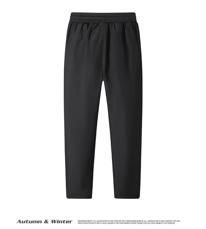 Plus Size 7XL 8XL Men's Winter Pant Fleece Velvet Plush Trouser Male Thermal Thick Warm Windproof Casual Joggers Waterproof Pant