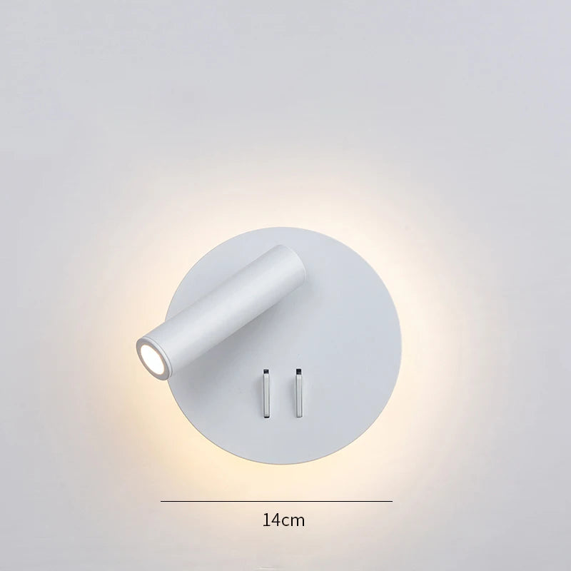 Turnable Led Wall Light With Switch Reading Lamp Bedroom Living Room Wall Lamp Desk Lamp Lighting Fixture AC85-265V