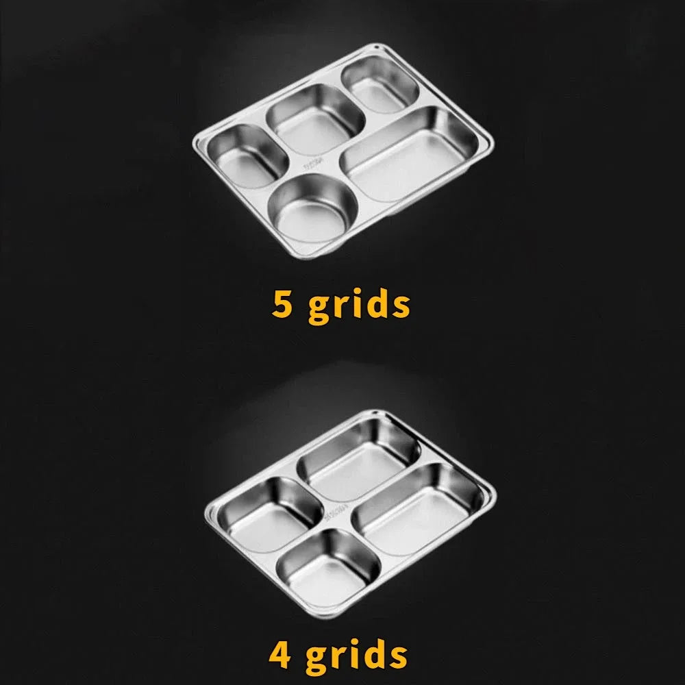 Leakproof Stainless Steel Lunch Box Microwavable Multi-Grid Food Container with Cutlery Food Grade Lunch Container Office Worker