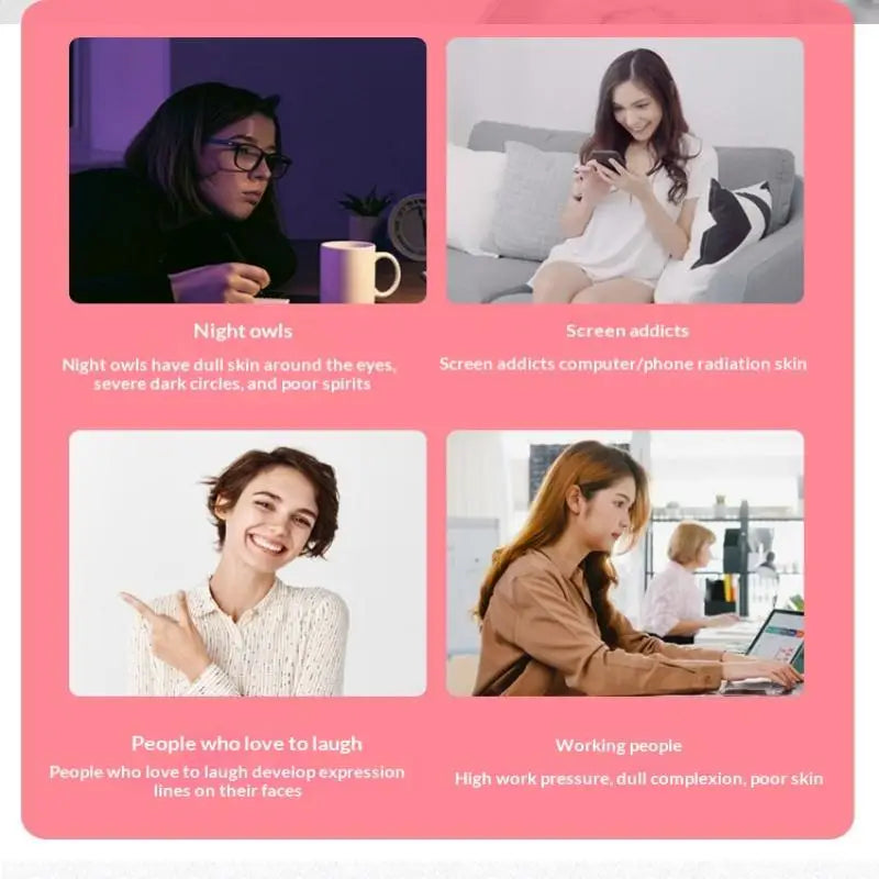 4 In 1 Electric Facial Massager Micro Vibration Eye Beauty Instrument For Relax Eye Dark Circles Eye Bags Puffiness Eye Massage