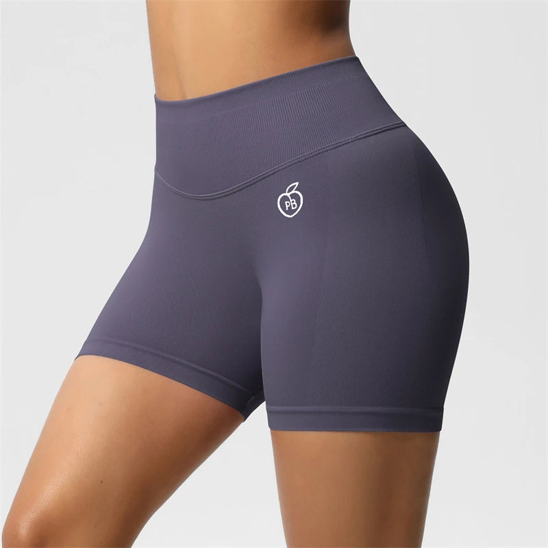 Women Bum Three Waist Sections Sports Shaping Shorts Seamless Sports Shorts For Women Cycling Jogging Fitness High Waist Push Up