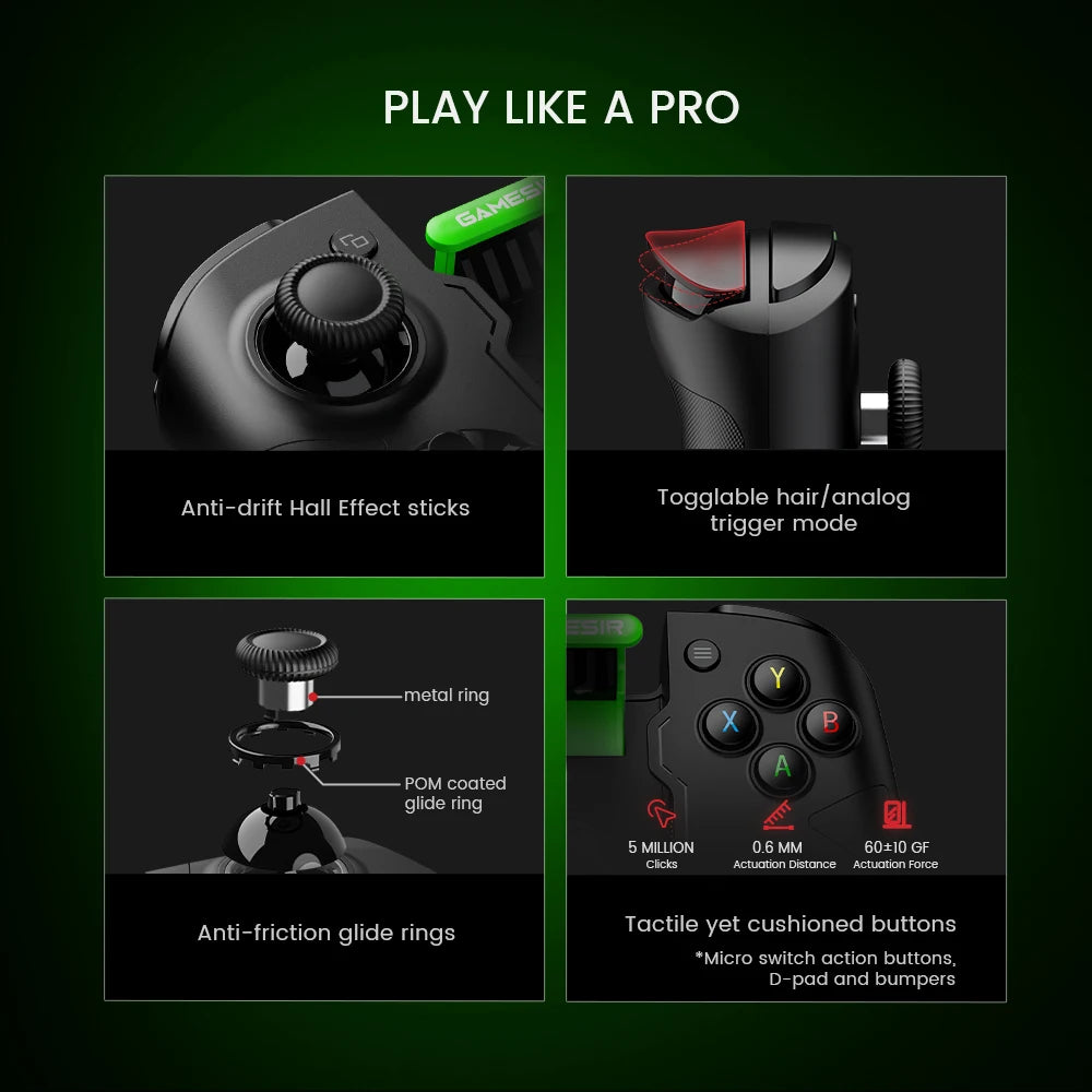 GameSir X4 Aileron Xbox Game Controller Hall Effect Gaming Gamepad for Xbox Game Pass, STADIA, XCloud, GeForce Now Cloud Gaming