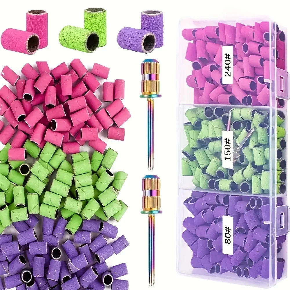 Nail drill kit, including core shaft and polishing belt set, suitable for removing nail polish, making fake nails and polishing