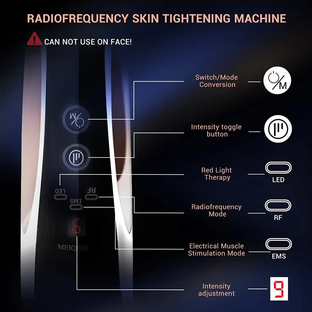 3 in 1 RF EMS Beauty Device Microcurrent Facial Lifting Thermage Body Slimming Cellulite Massager Skin Rejuvenation Anti-Aging
