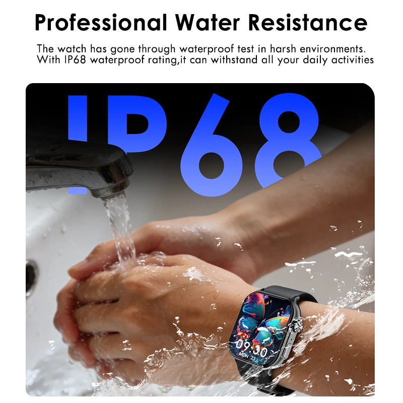 Original LENOVO Smart Watch 1.96'' HD AMOLDE IP68 Waterproof Fitness Tracker Bluetooth 5.4 Phone Calls Smartwatch for Men Women