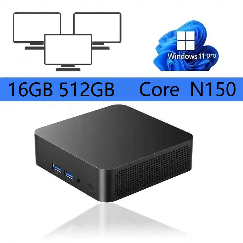 2026 Intel Core i9 10980HK N150 Mini PC 16GB RAM 1TB SSD WiFi 6 BT5.2 Windows 11 4K Portable Gaming Desktop Computer