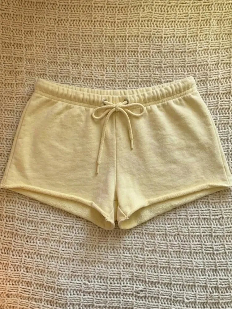 Retro High-end Loose Pajama Pants Women's Spring New Shorts Drawstring Home Pants Can Be Worn Outside