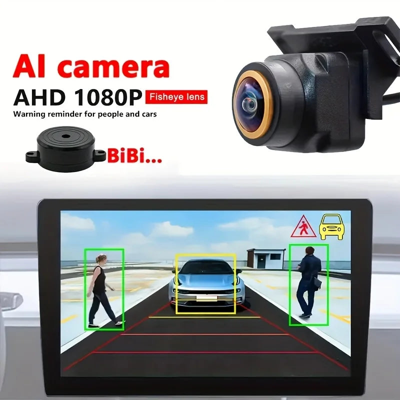 1080P AHD AI Smart Car Camera - Front/Rear/Spare Wheel View, Intelligent Tracking Parking Assistance, Universal Fit for Car