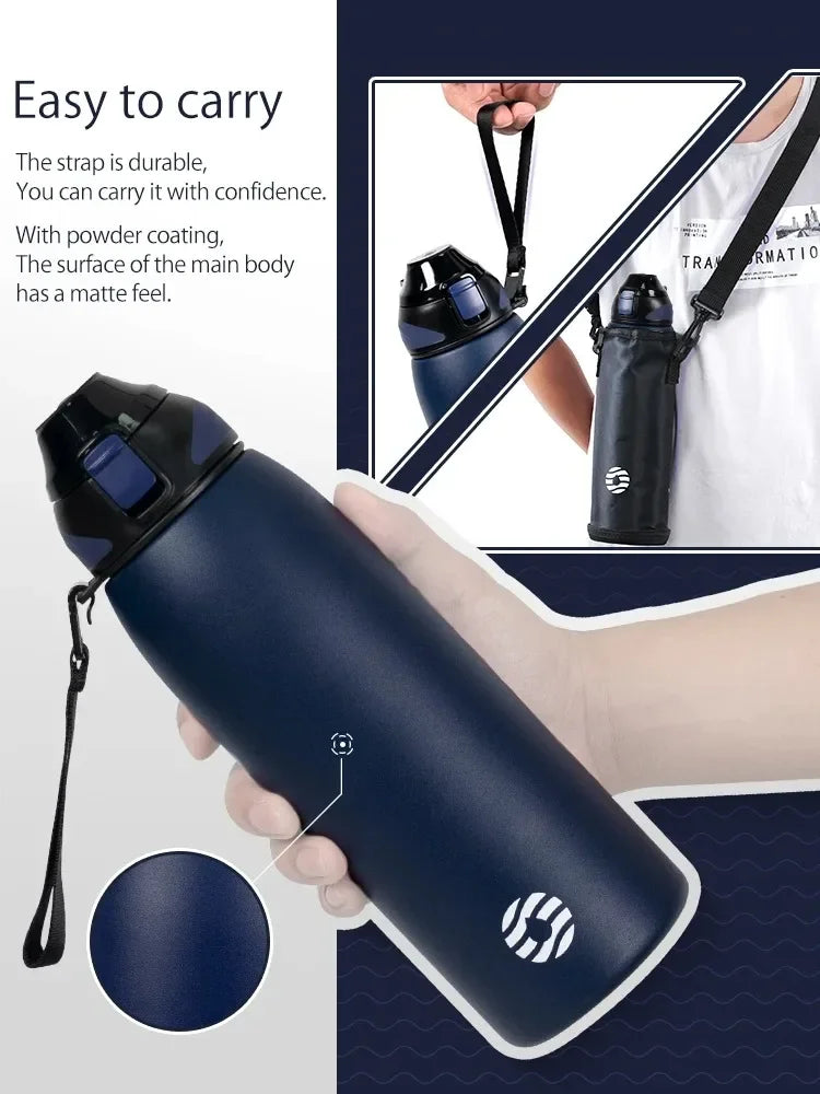 FEIJIAN 600/800/1000ml Travel Water Bottles Vacuum Sports Bottle Warm and Cold Drink Stainless Steel Vacuum Flask Portable