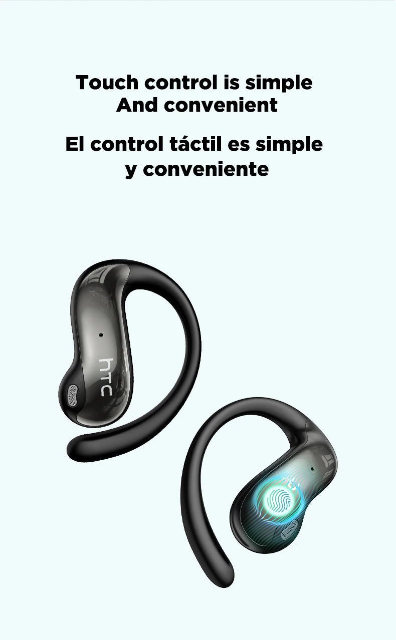 Bluetooth Wireless Headset HTC NE19 Open Ear Sports Earbuds Strong Bass Waterproof Ear Hook Stereo Bluetooth Auricles Choice