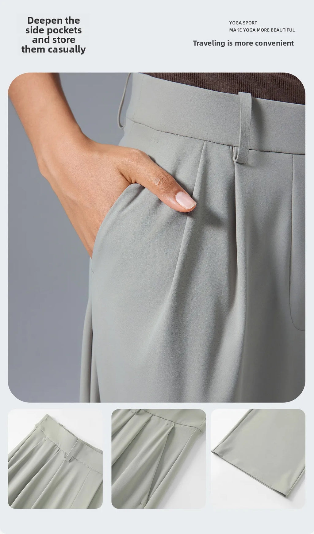 Women's Slimming Wide Leg Pants Loose Fit Breathable Thin Straight Tube Casual Sports Pants Versatile Comfortable