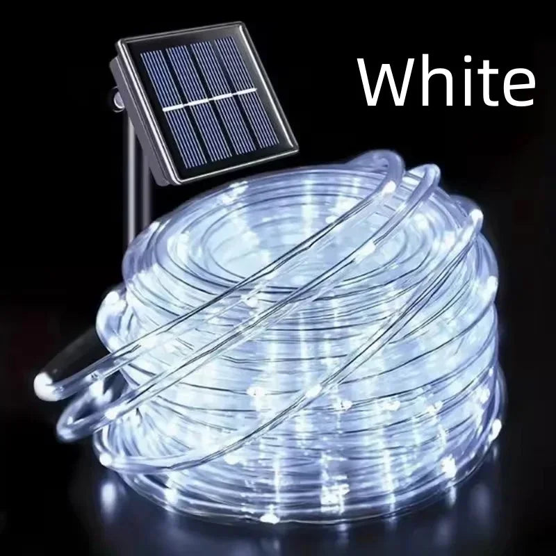 Solar String Tube Light PVC Soft Tube Outdoor Waterproof Copper Wire Light Courtyard Garden Decoration Atmosphere Flashing Light