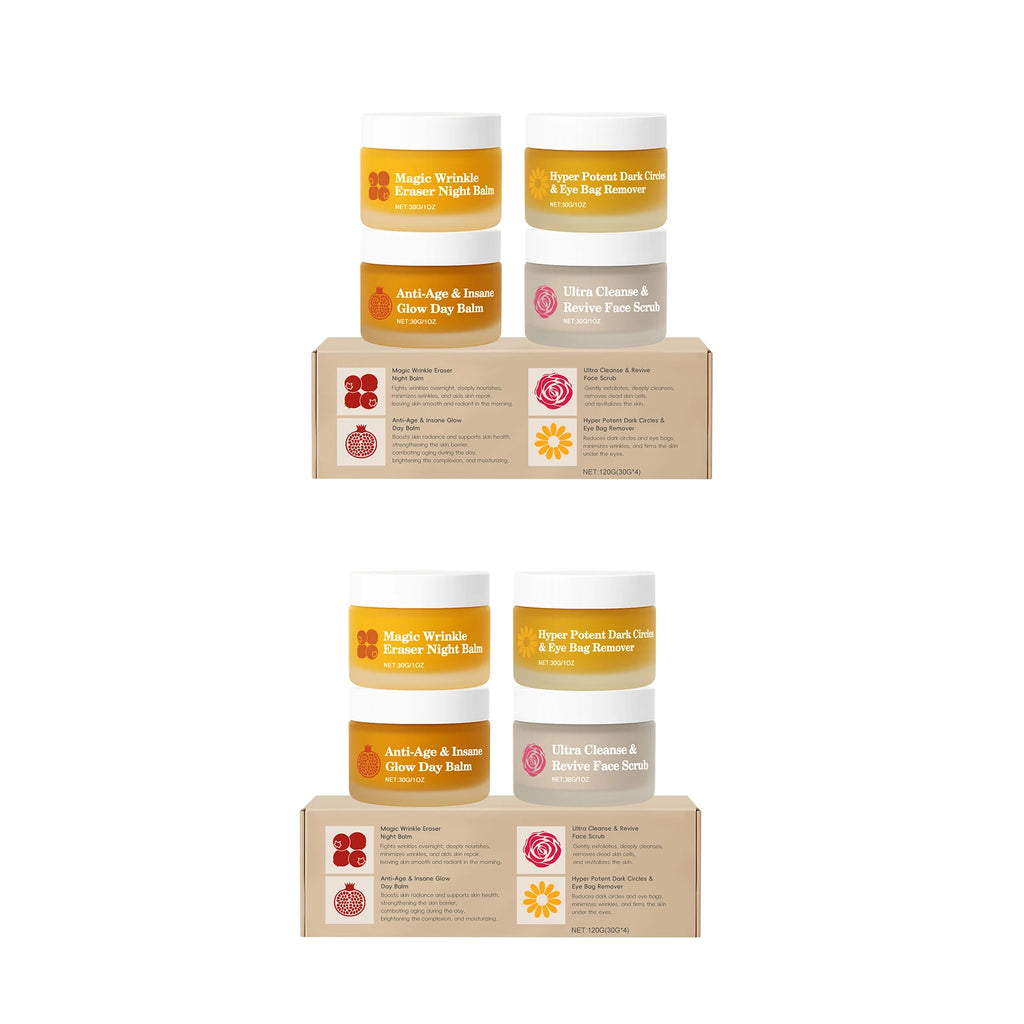 Deep Hydration Firming Skin Gentle Exfoliating Face Care Multi Effect Set for Dry Skin Renewing Kit Daily Skincare Night Repair