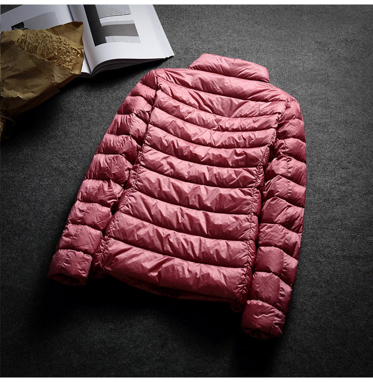 Schinteon Ultralight White Duck Down Jacket Spring Autumn Warm Slim Zipper Women Fashion Light Down Coat 13 Colors S-7XL